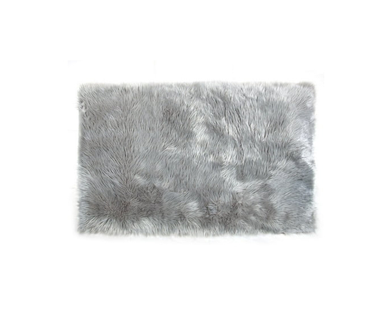 Home Decor Inc Mainstays Kids Faux Fur Rug, Gray – 30" x 45", Soft and Cozy Fur Rug - 30 x 45