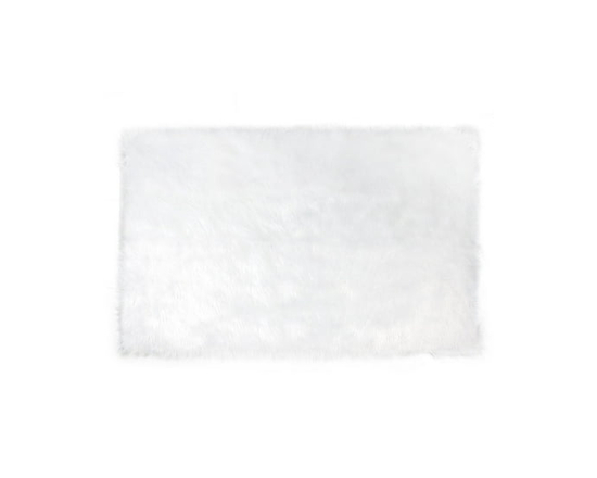 Home Decor Inc Mainstays Kids Faux Fur Rug White - 30" x 45", Soft Plush Faux Fur Area Rug - 30 x 45