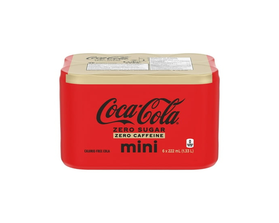 Coca-Cola Zero Sugar Zero Caffeine 222mL Mini-Cans, 6 Pack - 222 mL
