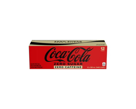 Coca-Cola Zero Sugar Zero Caffeine Fridge Pack Cans, 355 mL, 12 Pack - 355 mL