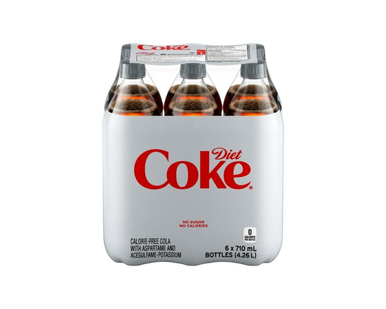 Coke Diète Bouteilles, 710 mL, 6 Pack - 710 ml
