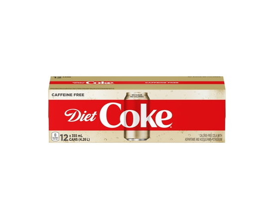 Diet Coke Caffeine-Free Soda Pop Cans, 355 mL, 12 Pack - 355 mL