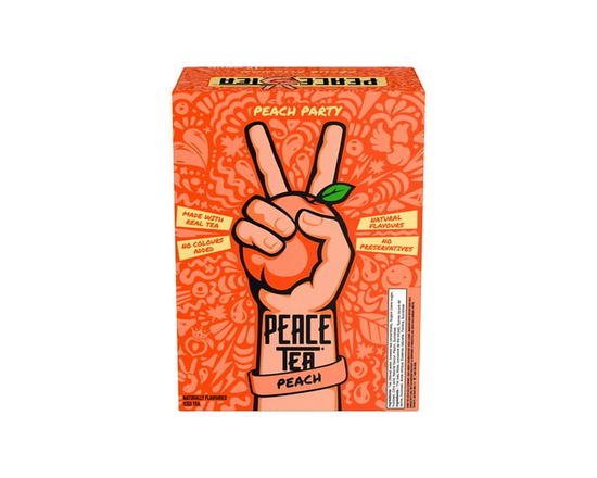 Peace Tea Peach Party Cans, 341 mL, 12 Pack - 341 mL