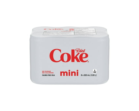 Diet Coke 222mL Mini-Cans 6 Pack - 222 mL