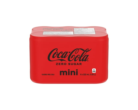 Coca-Cola Zero Sugar Cans, 222 mL, 6 Pack - 222 mL