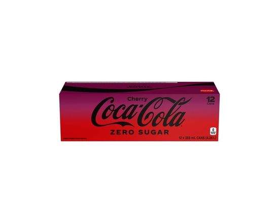 Coca-Cola Cherry Zero Fridge Pack Cans, 355 mL, 12 Pack - 355 mL