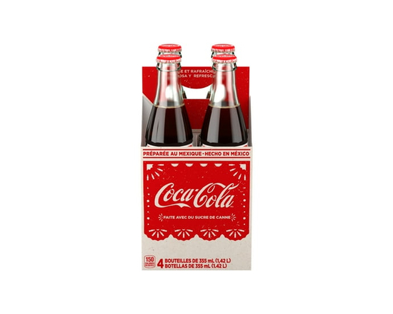 Coca-Cola Mexican Glass Bottles, 355 mL, 4 Pack - 355 mL