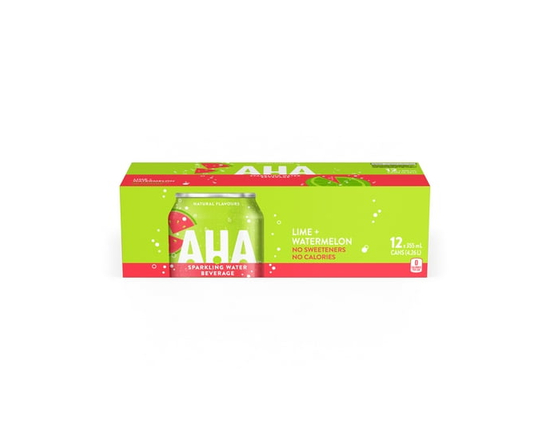 Aha Lime Watermelon Fridge Pack Cans, 355 mL, 12 Pack - 355 mL
