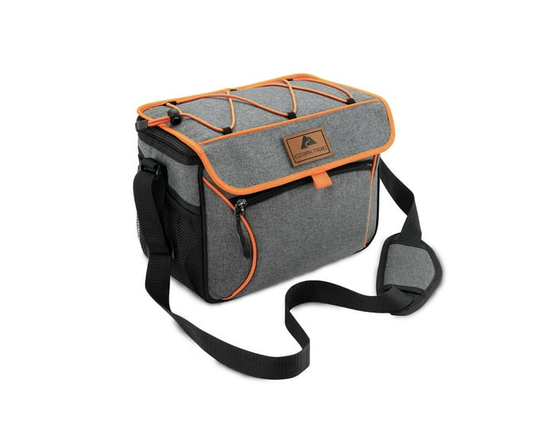 Ozark Trail 24 Can Collapsible Cooler ,Grey Color, Great for Work, Camping, Picnics or Pool, 8.37 Quart.