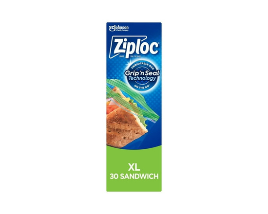 Ziploc® XL Sandwich Bags with Grip 'n Seal Technology - 17.7cm x 20.3cm