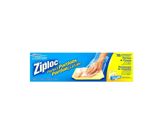 Ziploc Portion Parfaite, Sacs pour Portionner et Congeler, 75 Sacs