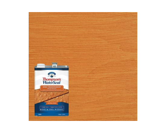 Thompson's Water Seal Semi-Transparent Wood Sealer, Natural Cedar, 3.78 L - 3.78 L