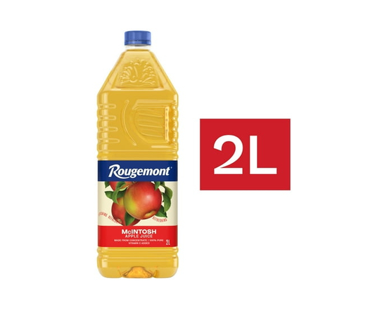 Jus de pomme doux sans sucre ajouté à faible acidité Rougemont 2 L - 2 L