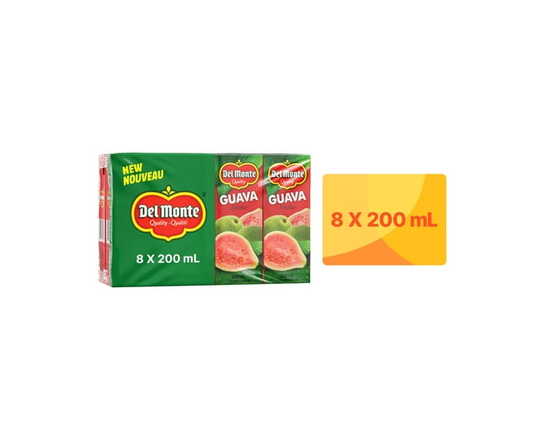 Del Monte Guava Nectar Juice Boxes 8 x 200 ml - 8X200ML