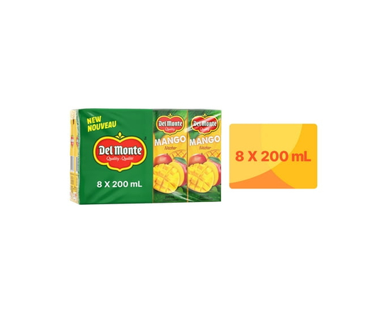 Del Monte Mango Nectar Juice Boxes 8 x 200 ml - 8X200ML