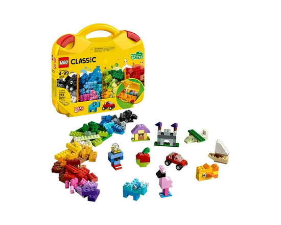 LEGO Classic Creative Suitcase 10713 - Includes Sorting Storage Organizer Case with Fun Colorful Building Bricks, Preschool Learning Toy for Kids to P