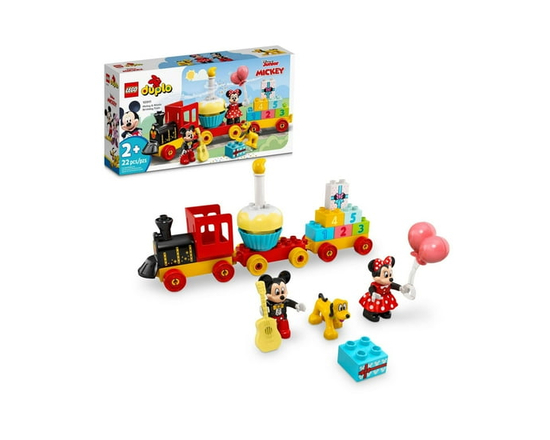 LEGO DUPLO Disney Le train d’anniversaire de Mickey et Minnie 10941 Jouet de construction (22 pièces)
