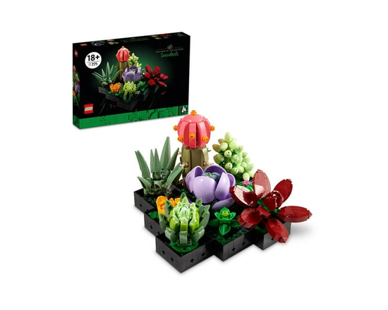 LEGO Botanicals Succulents - Artificial Indoor Plant Building Set for Home, Kitchen, Desk Decor Adults Ages 18+ - Creative Birthday or Housewarming Gi