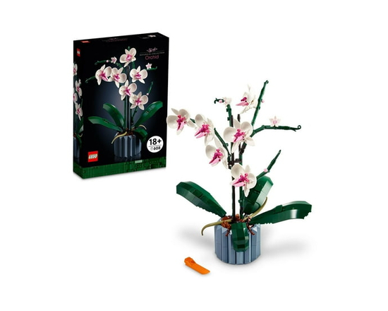 LEGO Botanicals Orchid - Artificial, Fake Indoor Flowers Building Set for Home, Kitchen, Desk Decoration, Adults Ages 18+ - Birthday or Anniversary Gi