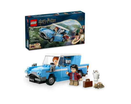 LEGO Harry Potter Flying Ford Anglia, Buildable Car Toy with 2 Minifigures for Role Play, Harry Potter Toy for Kids, Harry Potter Car Fantasy Playset,