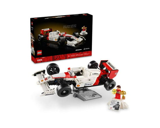 LEGO Icons McLaren MP4/4 & Ayrton Senna Minifigure, Holiday or Birthday Gift Idea for Home Office Decor, F1 Building Set for Adults and Fans of Cool M