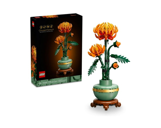 LEGO Icons Chrysanthemum Building Set - Artificial Flowers for Dinner Table Centerpieces & Decoration, Adults Ages 18+ - Gift for Mom, Dad, & Signific