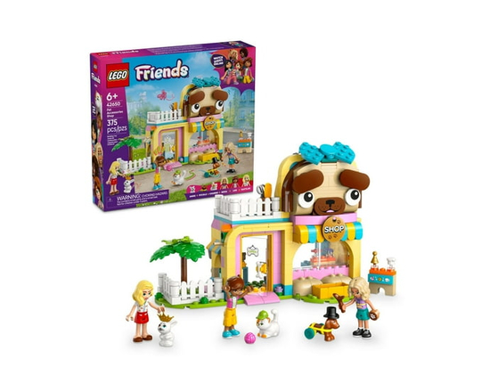 LEGO Friends La boutique d’accessoires pour animaux de compagnie 42650 Ensemble de construction (375 pièces)