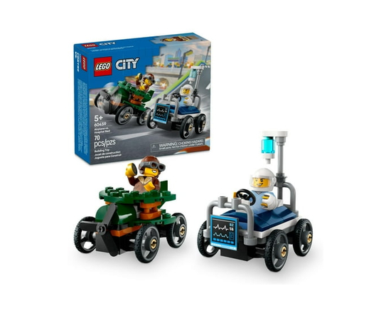 LEGO City Airplane vs. Hospital Bed Race Car Pack Toy - Building Toy for Kids, Boys and Girls, Ages 5+ - Gift for Birthdays and Holidays - Includes 2