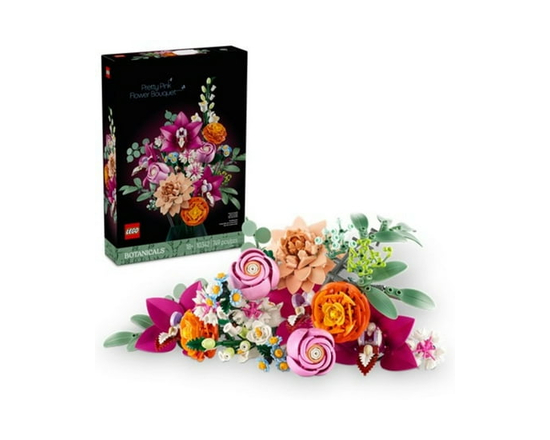 LEGO Botanicals Pretty Pink Flower Bouquet Building Set for Adults - Artificial Flowers for Home Decor, Centerpiece for Tables - Gift Idea for Women &