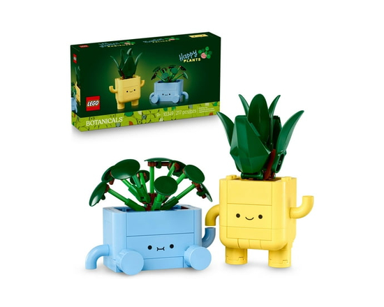 LEGO Botanicals Les Plantes Radieuses, Décoration d’Étagère 10349