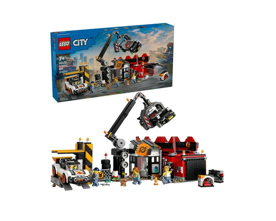 LEGO City Scrapyard with Cars - Building Toy Figures and Playset for Kids, Boys and Girls, Ages 7+ - Learning and Educational Toy for Pretend Play - G