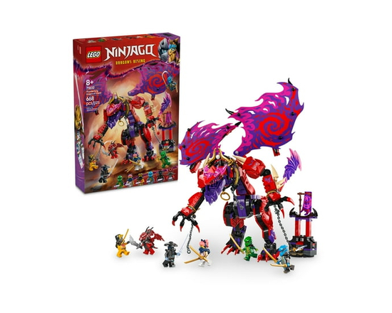 LEGO NINJAGO Thunderfang Dragon of Chaos Building Toy for Kids Ages 8+ - Dragon Rising Playset with 6 Minifigures and Poseable Dragon Figure - Birthda