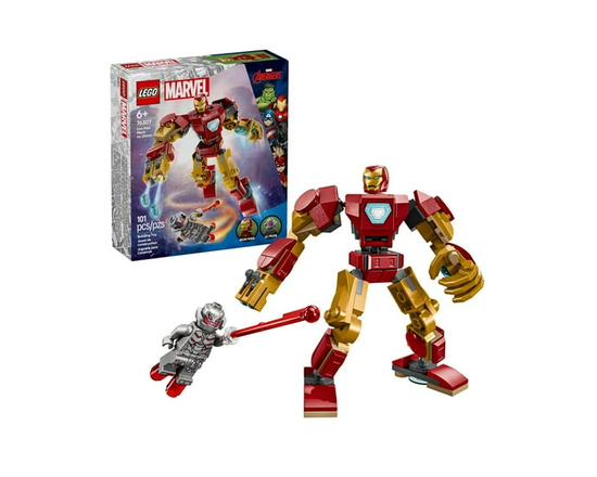 LEGO Marvel Iron Man Mech vs. Ultron Building Toy Set - Iron Man Toy for Kids, Boys and Girls, Ages 6+ - Buildable Action Figure - Superhero Gift for 