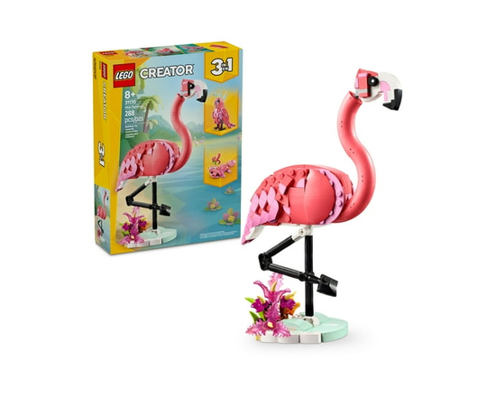 LEGO Creator Les animaux sauvages : Le flamant rose 31170 Ensemble de construction (288 pièces)