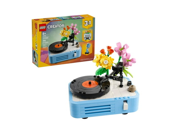 LEGO Creator Le tourne-disque avec des fleurs 31172 Ensemble de construction (366 pièces)