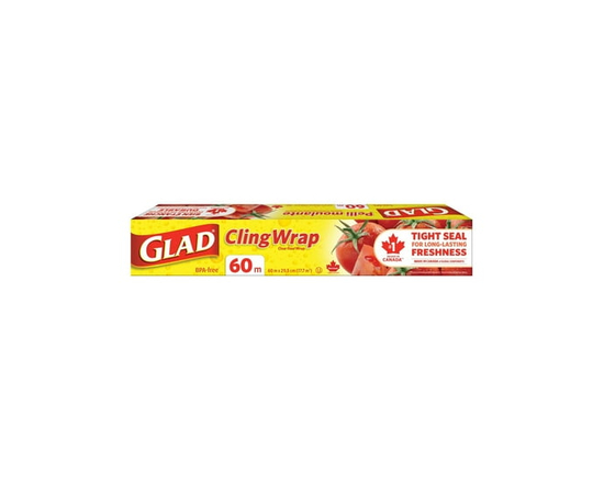 Glad ClingWrap , Clear Food Wrap, Plastic - 60 sq ft