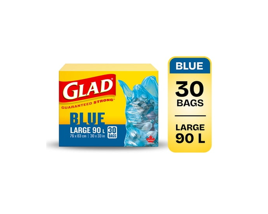 Glad Blue Recycling Bags - Large 90 Litres