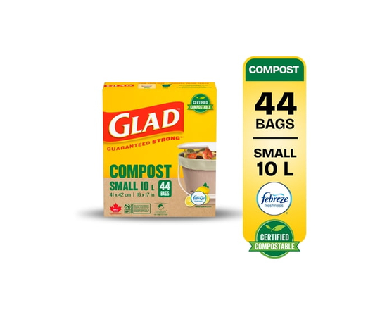 Glad Certified Compostable Bags - Small 10 Litres -
