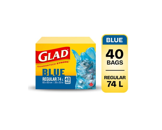 Glad Blue Recycling Bags - Regular 74 Litres -