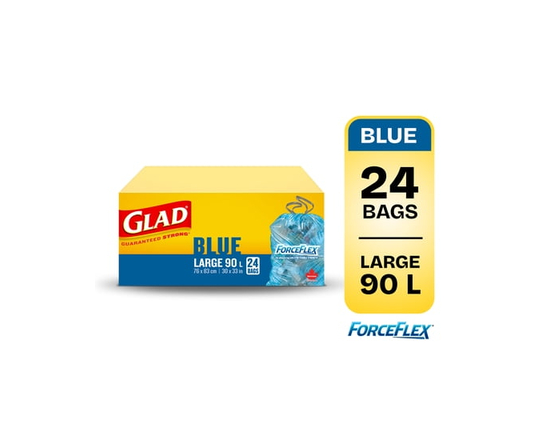 Glad Blue Recycling Bags - Large 90 Litres - ForceFlex,