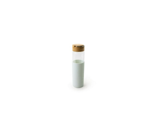 Sully Flourish - 750mL - Glass Water Bottle with Carry Handle & Non Slip Silicone Sleeve - 750ml