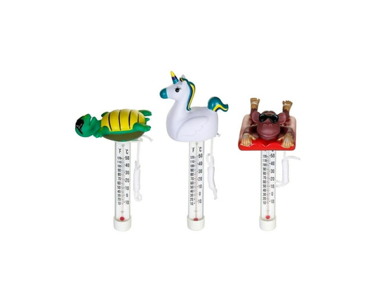 Mainstays Character Thermometers for Pools and Spas - Monkey, Turtle, and Unicorn - Analog - 7.5
