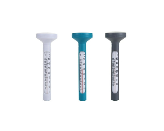 Mainstays Floating Pool Thermometer in Teal Sachet, Grey, and White - Analog - 7 in. x 2 in. x 2 in.