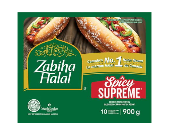 Zabiha Halal Spicy Supreme Chicken Frankfurters