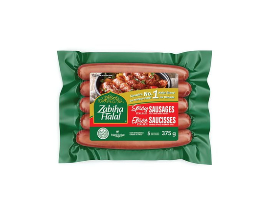 Zabiha Halal Fully Cooked Spicy Italian Chicken Sausages