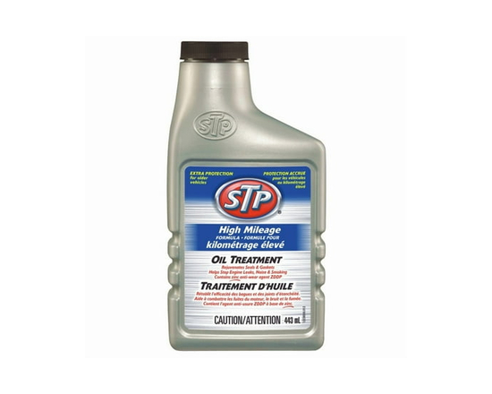 STP High Mileage Oil Treatment + Stop Leak, CA (443 mL) - 443 ml