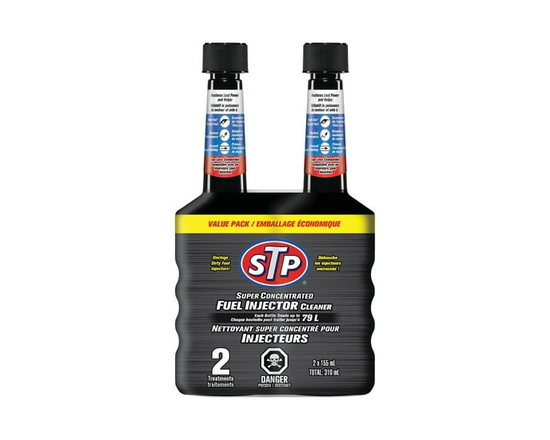 STP Super Concentrated Fuel Injector Cleaner, 155 ml - 2 Pack - 310 ml