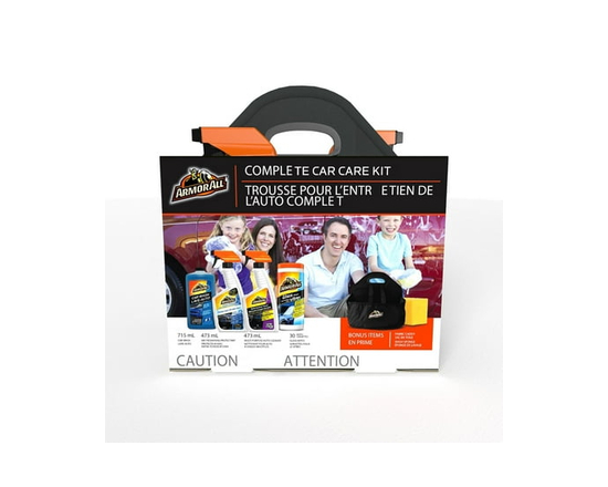 Armor All Complete Car Care Kit, Automotive Cleaner Soft Caddy 6-piece Gift Set