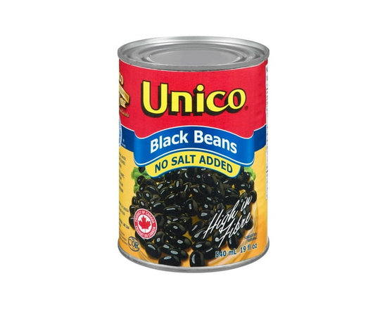 Unico No Salt Added Black Beans - 19 fl oz