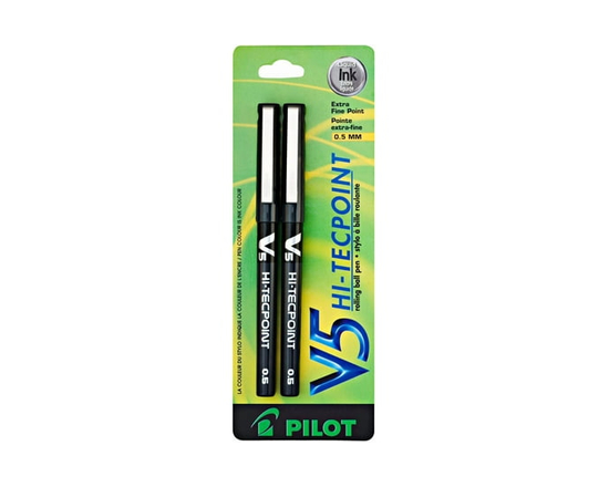 Pilot Hi-Tecpoint V5 Stylos à bille roulante - Noir
